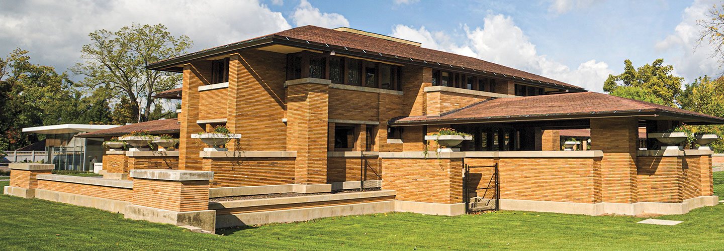 A large, brick home